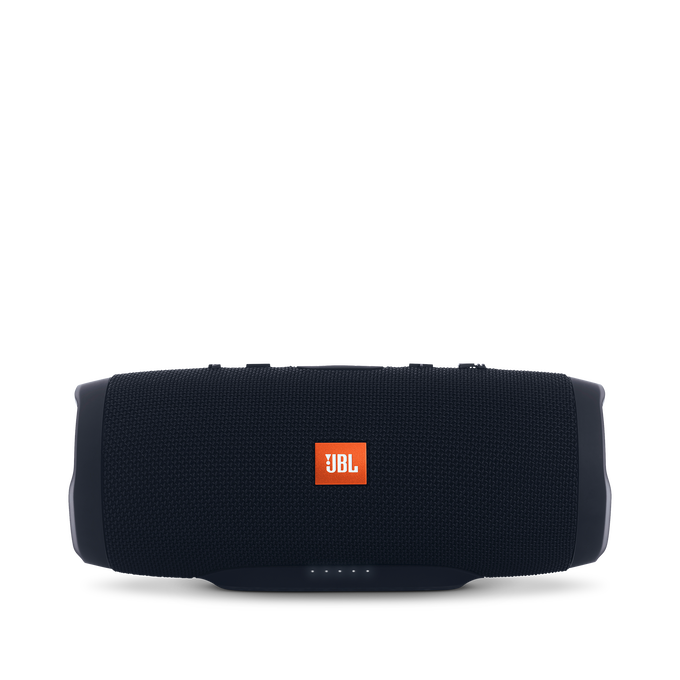 JBL Charge 3 - Black - Full-featured waterproof portable speaker with high-capacity battery to charge your devices - Front image number null