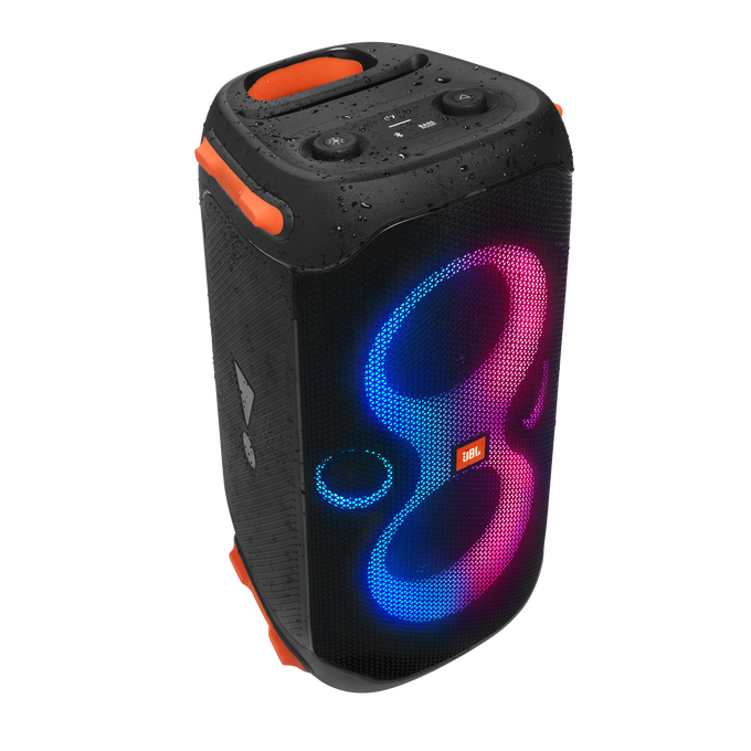JBL Partybox 110 - Black - Portable party speaker with 160W powerful sound, built-in lights and splashproof design. - Detailshot 1 image number null