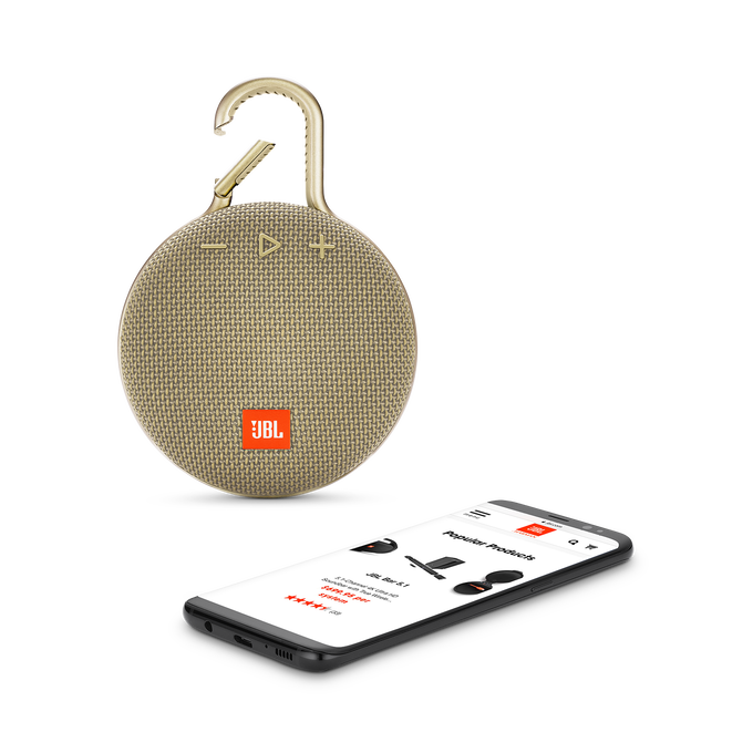 JBL Clip 3 - Desert Sand - Portable Bluetooth® speaker - Detailshot 1 image number null