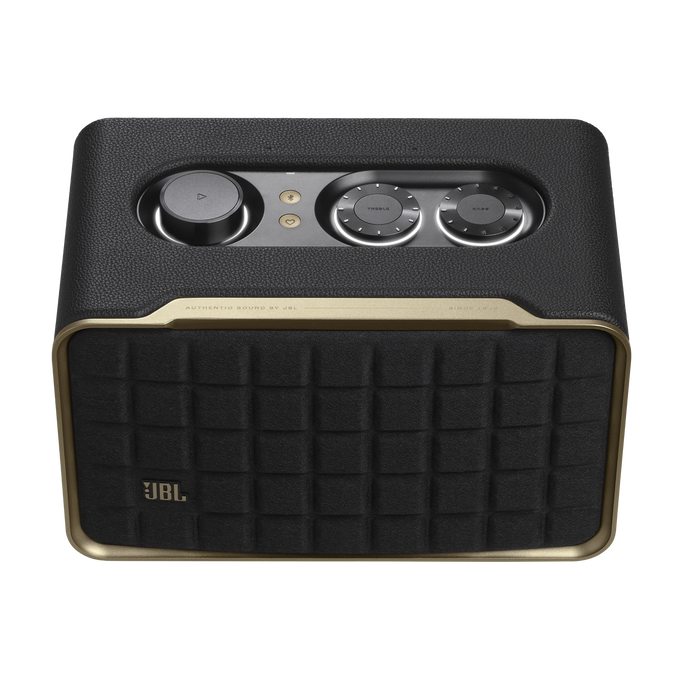 JBL Authentics 200 - Black - Smart home speaker with Wi-Fi, Bluetooth and Voice Assistants with retro design - Detailshot 1 image number null