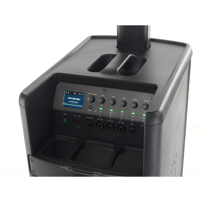JBL EON ONE MK2 - Black - All-In-One, Battery-Powered Column PA with Built-In Mixer and DSP - Detailshot 4 image number null