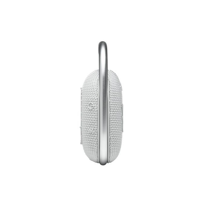 JBL Clip 4 - White - Ultra-portable Waterproof Speaker - Left image number null