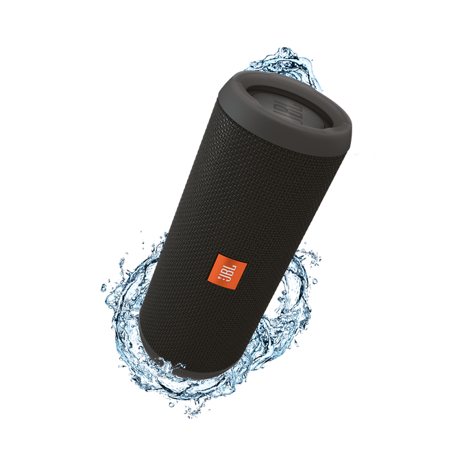 JBL Flip 3 - Black - Splashproof portable Bluetooth speaker with powerful sound and speakerphone technology - Hero image number null